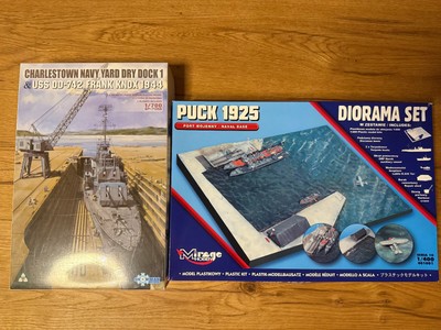 Takom 1:350 Charlestown dry dock+Mirage Puck 1925 Diorama Set NEU