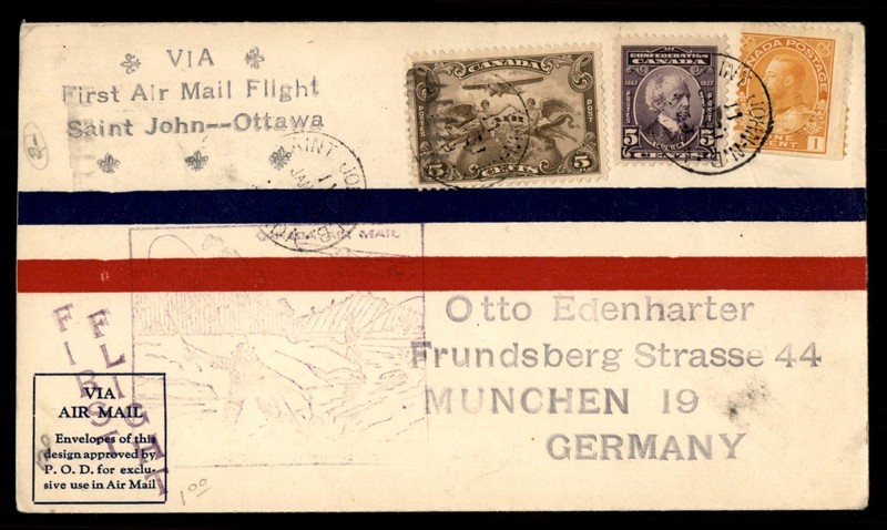 Mayfairstamps Canada Flight St John to Ottawa Air Mail Cover aaz_11377