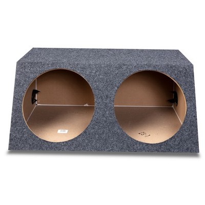 Car Audio Dual 12'' Sealed Subwoofer Slanted Hatchback Angled Sub Box Enclosure