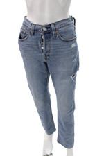 Levi Strauss  Co Womens Straight Leg Jeans Blue High Rise Denim Size 26