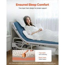 VEVOR Hospital Bed Mattress, 300 lbs Load, Long Term Care Pressure Redistributio
