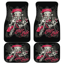 Betty Boop Biker Art Car Floor Mats Cartoon Fan Gift Perfect Car Floor Mat