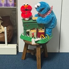 Sesame Street Elmo  Cookie Monster Plush Dolls - Rare Collectibles