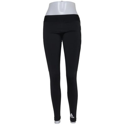 Adidas, Sportleggings, Größe: 34/36, Schwarz, Elasthan/Polyester, Einfarbig #Ilw