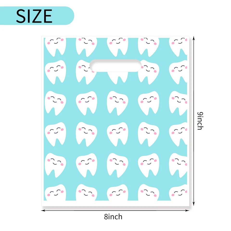 Bolsas dentales 800 piezas, bolsas dentales para el cuidado del paciente dental, 9 x 8 pulgadas artículos dentales... Foto 2 de 4