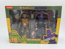 NECA TEENAGE MUTANT NINJA TURTLE MICHELANGELO vs FOOT SOLDIER 2 PACK
