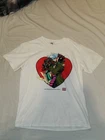 Vintage White Gold Industries X-Men Shirt Medium Rogue Gambit Marvel Comics AOP