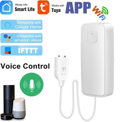 Smart WiFi Water Leak Detector, Tuya App, Flood Alarm, For Basement & Bathroom