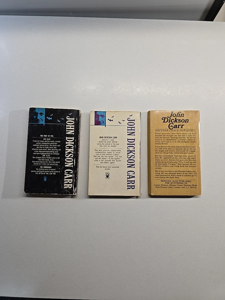 Lot of 3 John Dickson Carr Paperbacks Demonaics Emeprors Snuff Box... Foto 3 de 3