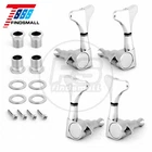 Bass Tuning Pegs Tuners Machine Heads for 4 String Guitar Sealed 2L2R Silver Key