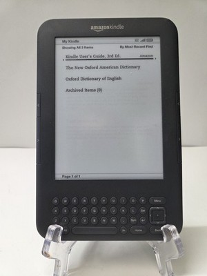 Amazon Kindle 3rd Generation eBook Reader Keyboard Wi-FI + 3G, 6in 