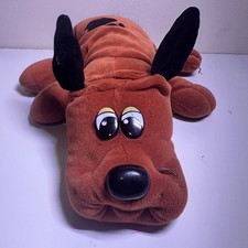 Pound Puppies Large Plush Dog Brown Black Spotted Retro Stuffed Animal Toy