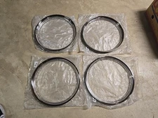 Speedway 15" Stainless Ribbed Wheel Beauty Trim Rings A6224-5 (1940-1946 Ford)