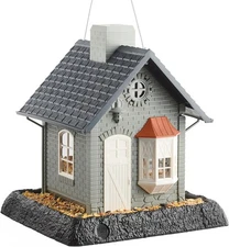 North States Village Collection Bayside Cottage Birdfeeder: Easy Fill Gray 