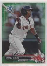 2017 Bowman Chrome Prospects Retail Green Refractor /99 Rafael Devers 1v3