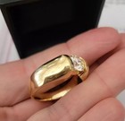 Mens 14KT Gold Solitaire Diamond Ring 1.72 CT Round Brilliant Cut Wedding Band — photo 8