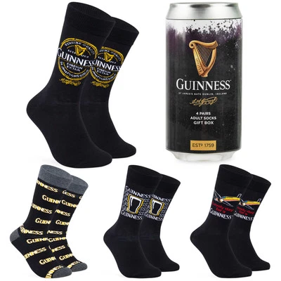 Guinness Mens Pack of 4 Socks Warm Comfortable Cosy Winter Footwear