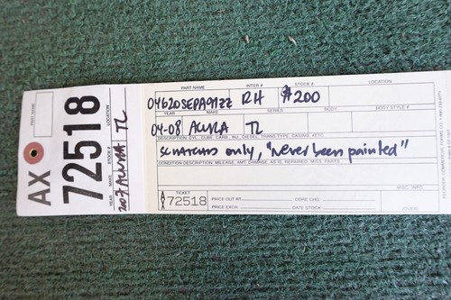 2004 2005 2006 2007 2008 ACURA TL RIGHT PASSENGER FENDER OEM AX72518 - Picture 16 of 16