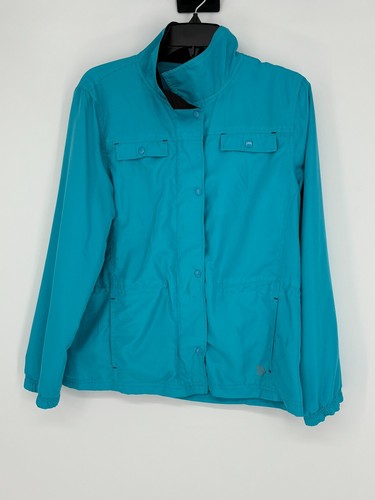Oleg Cassini Sport Vintage Blue Black Snap-Button Jacket Women's Size Medium - Picture 2 of 7