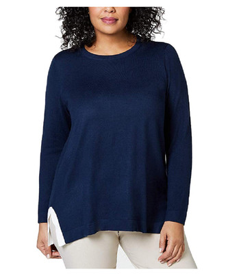 plus size navy blue sweater