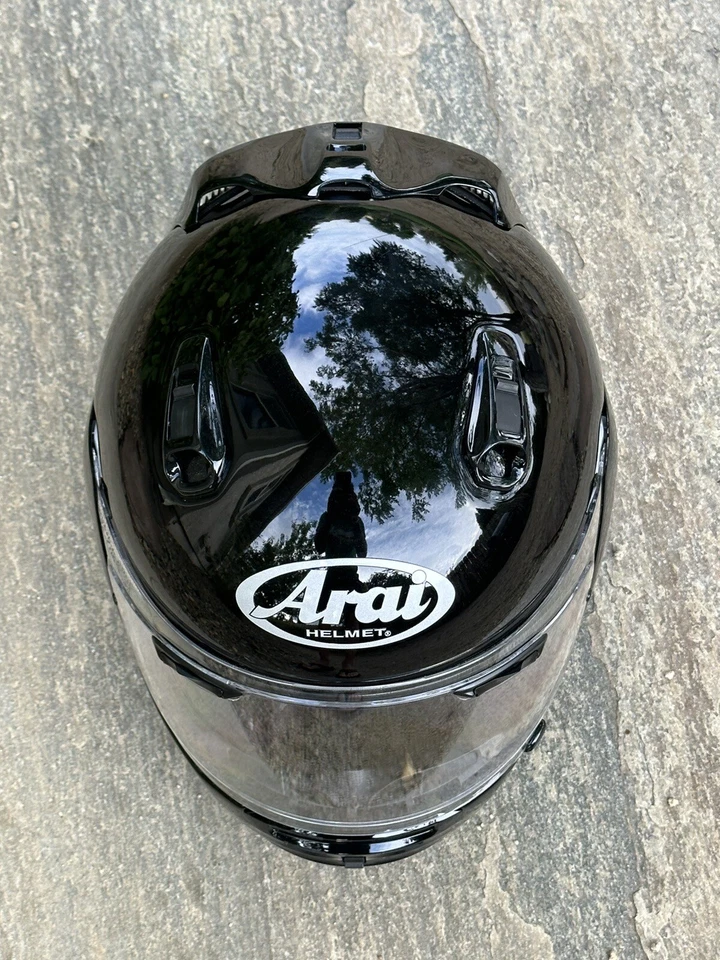 Arai Defiant Gloss Black Metallic Street Motorcycle Helmet Size XXS 6-3/8” - Image 4 of 4