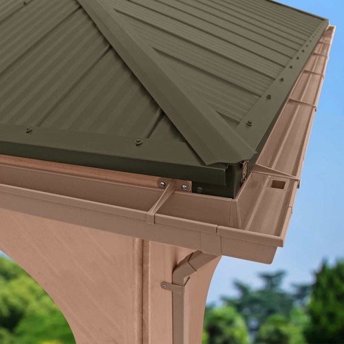 Yardistry Cedar Gazebo Gutters only 