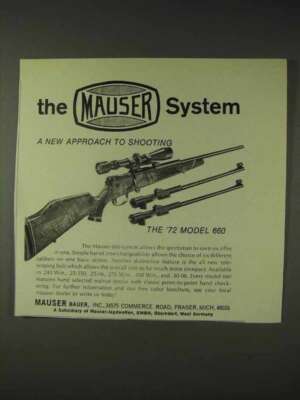 1973 Mauser Model 660 Rifle Ad - The System