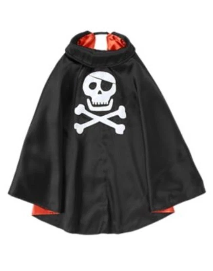 GYMBOREE HALLOWEEN PIRATA CALAVERA-CROSSBONE UNISEX CAPA 4 5 6 7 8 9 10 12 NUEVO CON ETIQUETAS Foto 2 de 2