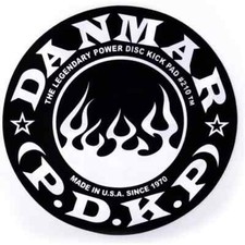 Danmar Bass Drum Single Impact Pad w/Flame Graphic
