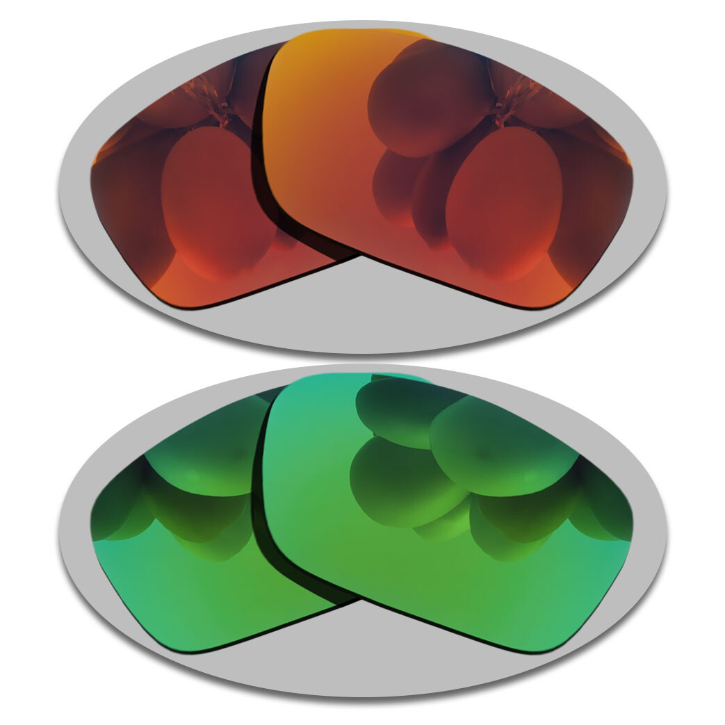 Fire Red&Green Polarized Lenses Replacement For-Costa Del Mar Cat Cay