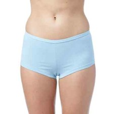 No Boundaries Women's Cotton Boyshort Panties Size X-SMALL Sheer Romance Blue