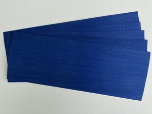 Dyed royal blue poplar veneer, 4x11", lot of 5