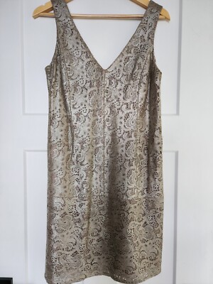Diane Von Furstenberg Leather Lace Laser Cut Sheath Dress Sz 6 | eBay
