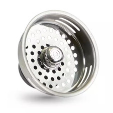 Sink Strainer Basket Stainless Steel Kitchen Drain Stopper Universal Fit 3.5 in.