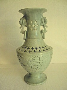 The Latest Version Of Chinese Antique Jade Vase Double Ring Carved Lettice Pattern 9 Long Stay Special Amchemchemicals In