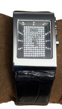 D&G DW0154 DOLCE & GABBANA QUARTZ LADIES BLACK DESIGNER WATCH LEATHER