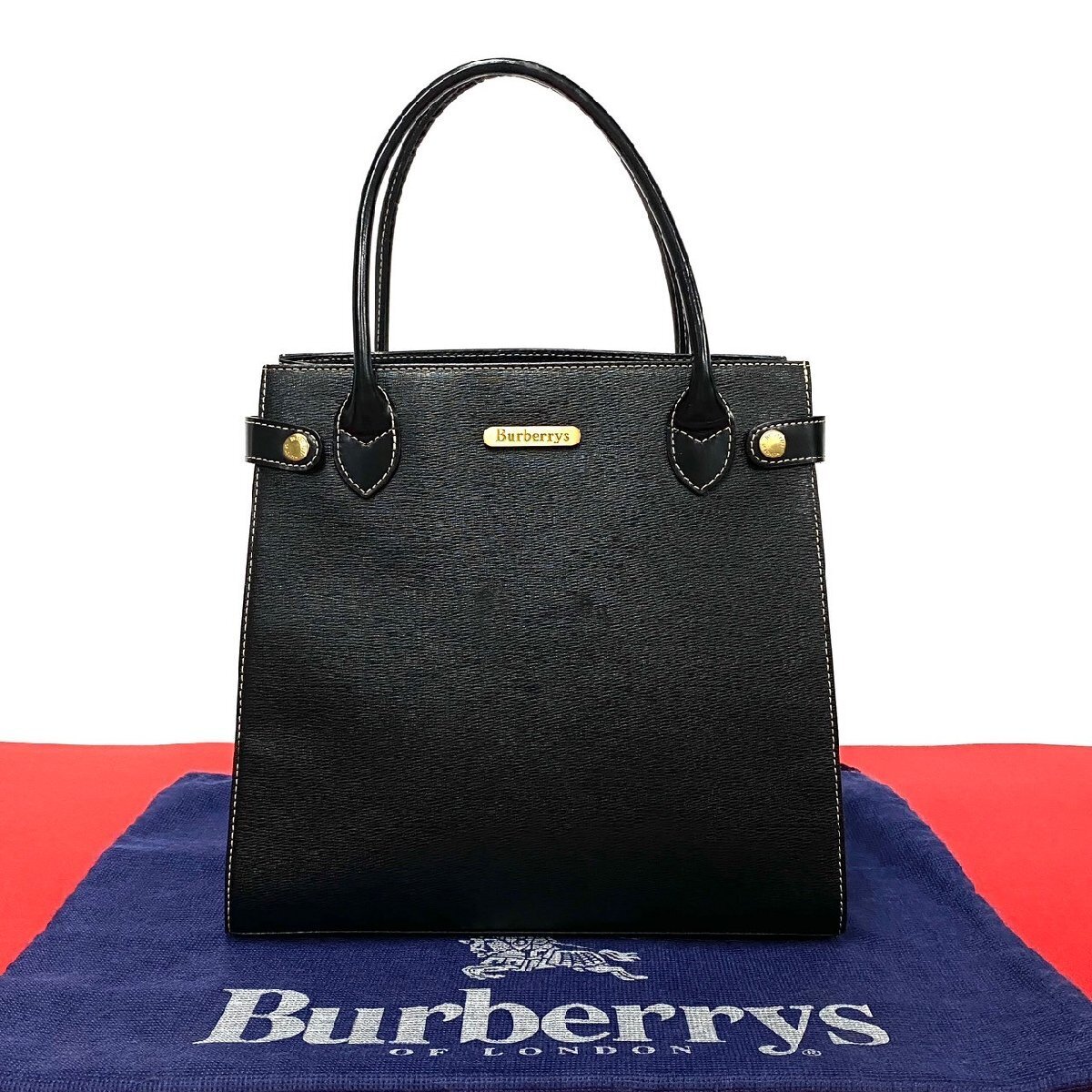 BURBERRY Nova Check Shadow Horse Leather Leather Shoulder Bag Pochette Tote B