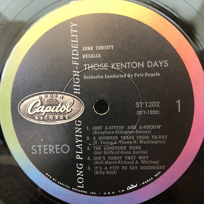 June Christy LP Recalls Those Kenton Days TOP COPY 1959 STEREO