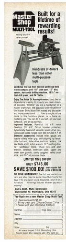 1980 Vintage Print Ad Master Shop Multi-Tool Built For a lifetime of rewarding - Picture 2 of 2