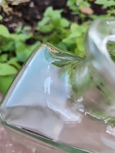 Antigua botella de whisky jarra de vidrio transparente con tapón #1 - Imagen 4 de 12