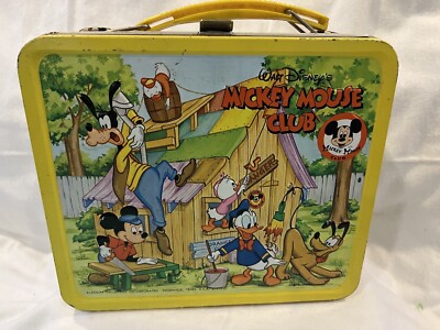 Vintage Mickey Mouse Club Mickey Head Lunchbox Metal Mickey Mouse
