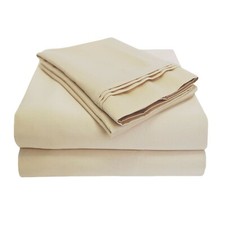2 Luxor 100 Egyptian Cotton Pillowcases 1000 TC Standard 20 x 30 Ivory NEW