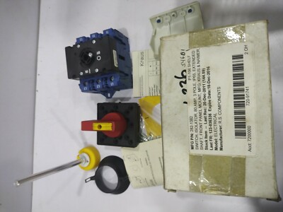 R. S. Components Isolator Switch 282-1382 80A 3P IP65 Kraus & Naimer