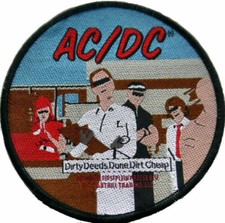 Image of AC/DC DIRTY DEEDS DONE DIRT CHEAP PATCH SEW ON PATCH 10cm x 10cm