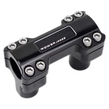 Black 2.4" Tall 1.25" Handlebars Risers Kits for Softail Low Rider FXFB FXBB FXS