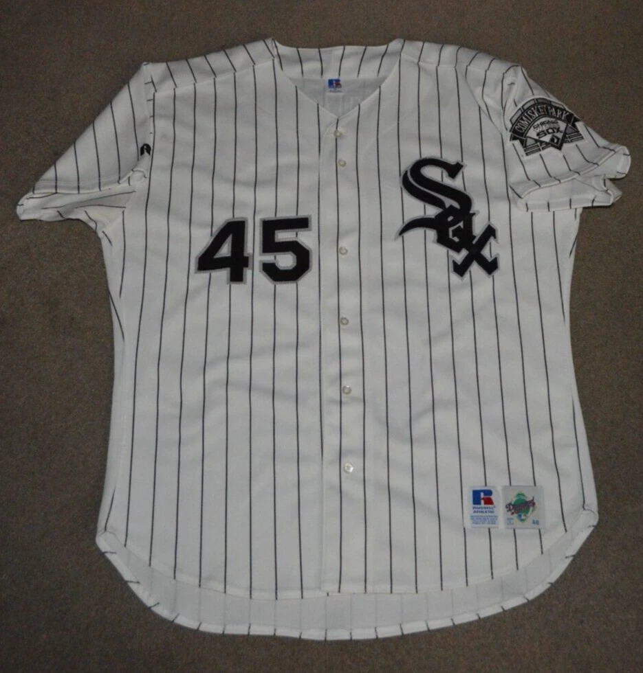 Vtg Michael Jordan Chicago White Sox Russell AUTHENTIC Baseball Jersey Sz 48