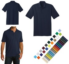 MEN'S EASY CARE, JERSEY KNIT, SOLID HUE POLO SHIRT, RESIST STAINS, TALL, LT-4XLT