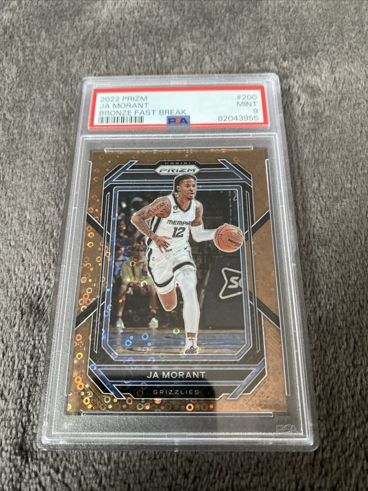 2022 Prizm Ja Morant #200 Fast Break Bronze /20 PSA9