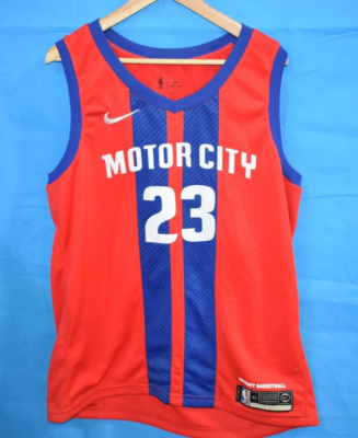 Nike Detroit Pistons Motor City Blake Griffin Red Basketball Jersey XL C-4