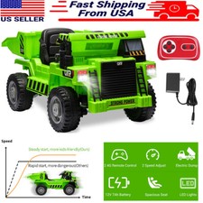 4WD Dump Truck Toy for Kids 6 Channel Remote Control Bulldozer Rc Cars with LED